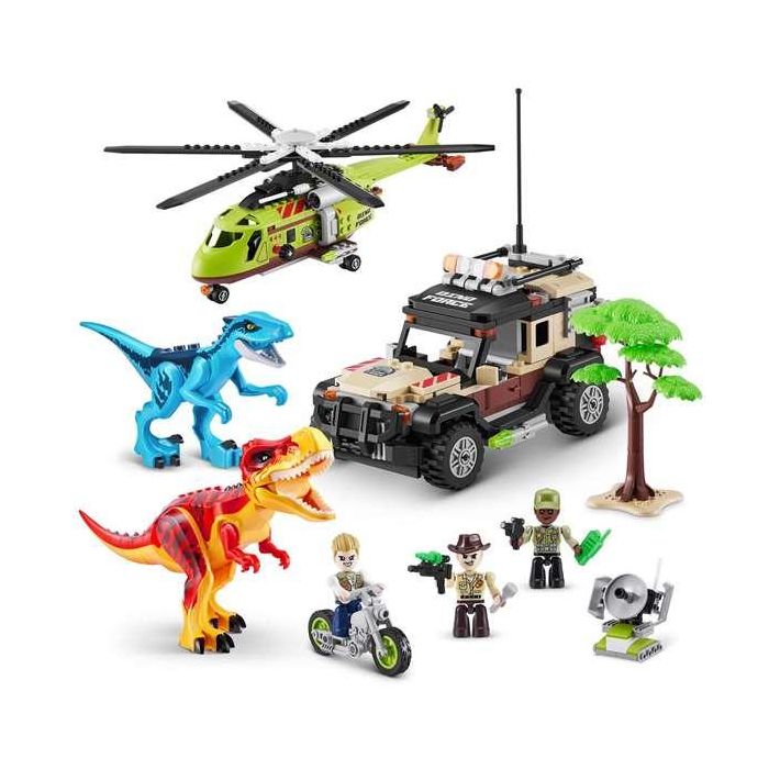 Juego de construcción max dino con figuras, dinosaurios y accesorios (592 piezas) 33x48'3x7'6cm Juego de construcción max dino con figuras, dinosaurios y accesorios (592 piezas) 33x48'3x7'6cm