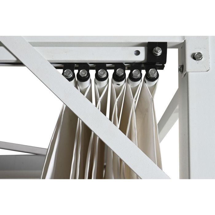 Pérgola DKD Home Decor Blanco 296 x 296 x 225 cm Acero 5 Pérgola DKD Home Decor Blanco 296 x 296 x 225 cm Acero 5