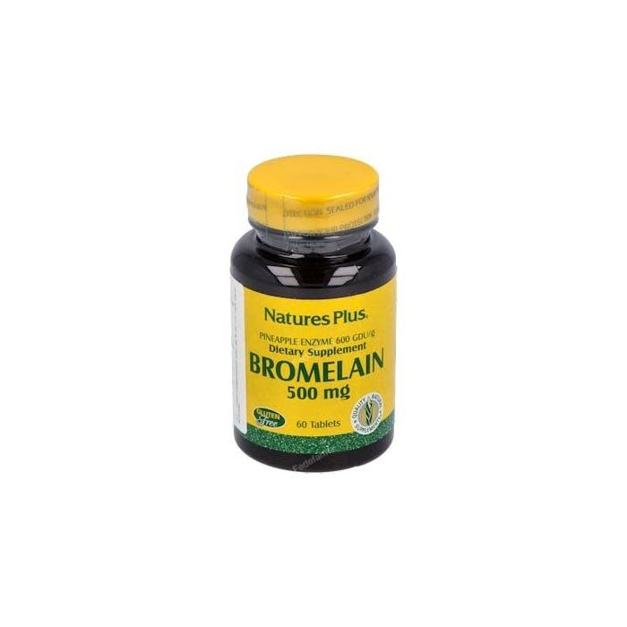 NATURES PLUS Bromelaina 500Mg 60 Comprimidos para Digestión y Acción Antiinflamatoria de Piña