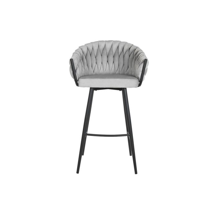 Taburete Moderno DKD Home Decor Gris Negro 53 x 101 x 58 cm 6 Taburete Moderno DKD Home Decor Gris Negro 53 x 101 x 58 cm 6