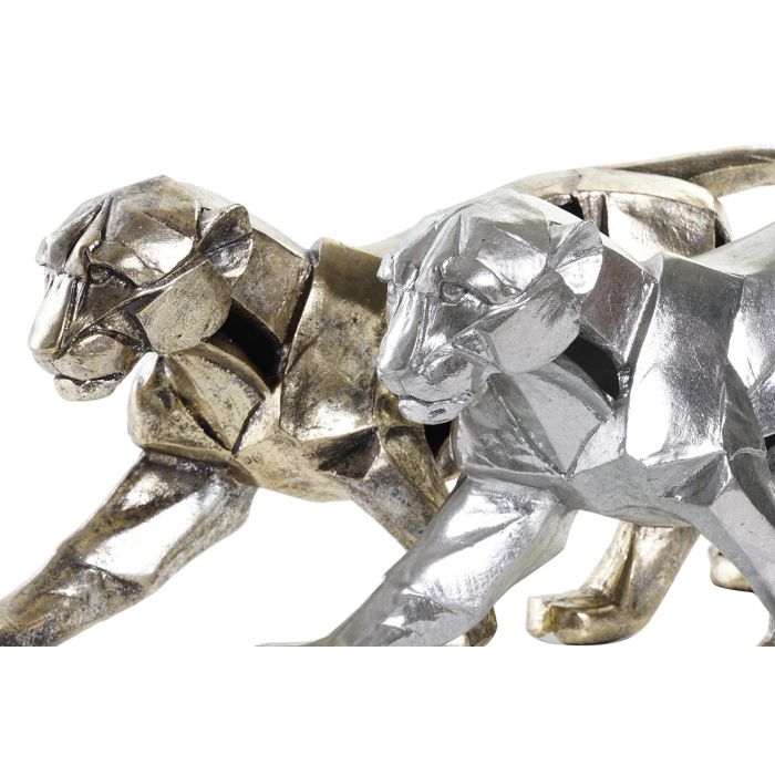 Figura Glam DKD Home Decor Dorado Plateado 10 x 18 x 46.5 cm (2 Unidades) 1 Figura Glam DKD Home Decor Dorado Plateado 10 x 18 x 46.5 cm (2 Unidades) 1