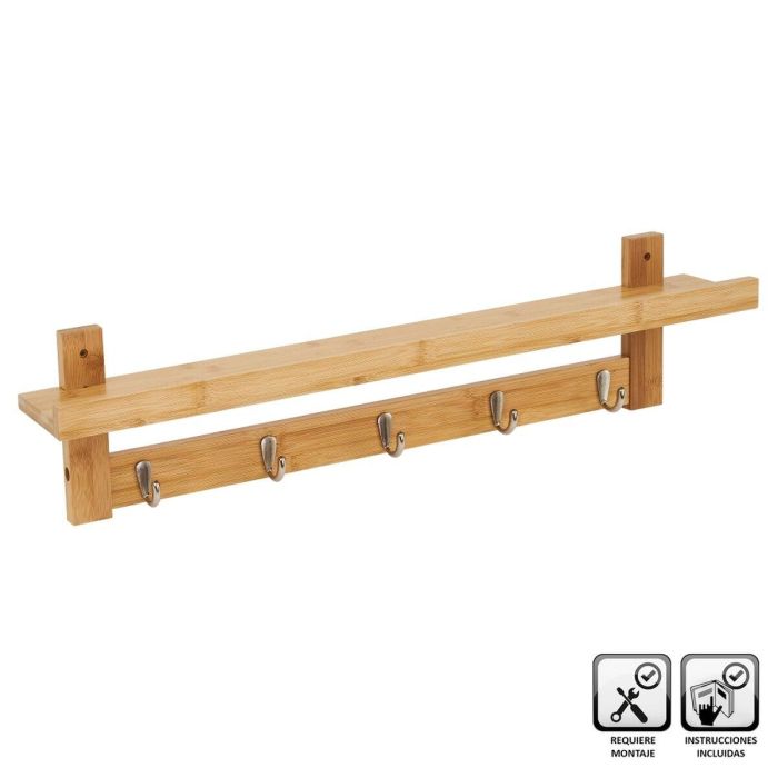 Estante Natural Bambú 74 x 12 x 18 cm 5 Estante Natural Bambú 74 x 12 x 18 cm 5