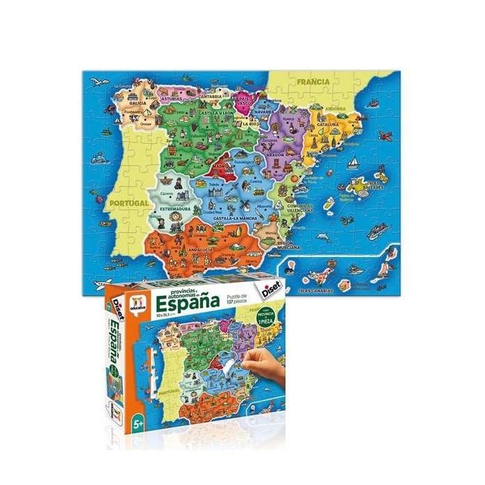 Diset Puzzle Educativo Provincias de España 137 Piezas 0 Diset Puzzle Educativo Provincias de España 137 Piezas 0