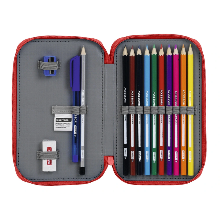 Safta Plumier Doble Pequeño 28 Piezas Real Sporting 12,5x19,5x4 cm 3