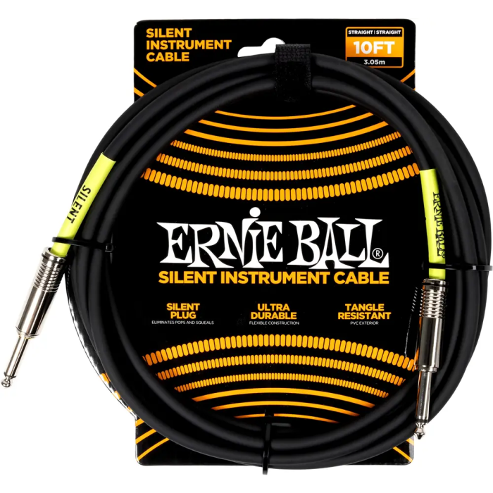 Ernieball Cable Instrumento Silent Jack-Jack SS 6m Negro 2