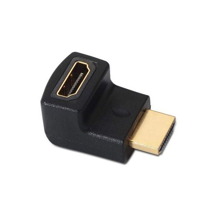 Aisens A121-0124 Adaptador HDMI Acodado Macho a Hembra Tipo A - Conexión en Espacios Reducidos, Negro 1 Aisens A121-0124 Adaptador HDMI Acodado Macho a Hembra Tipo A - Conexión en Espacios Reducidos, Negro 1