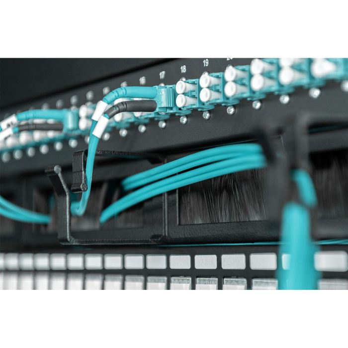 DIGITUS Rangierpanel 1HE 19" 4xBügel mit Bürstenleise schw. 1