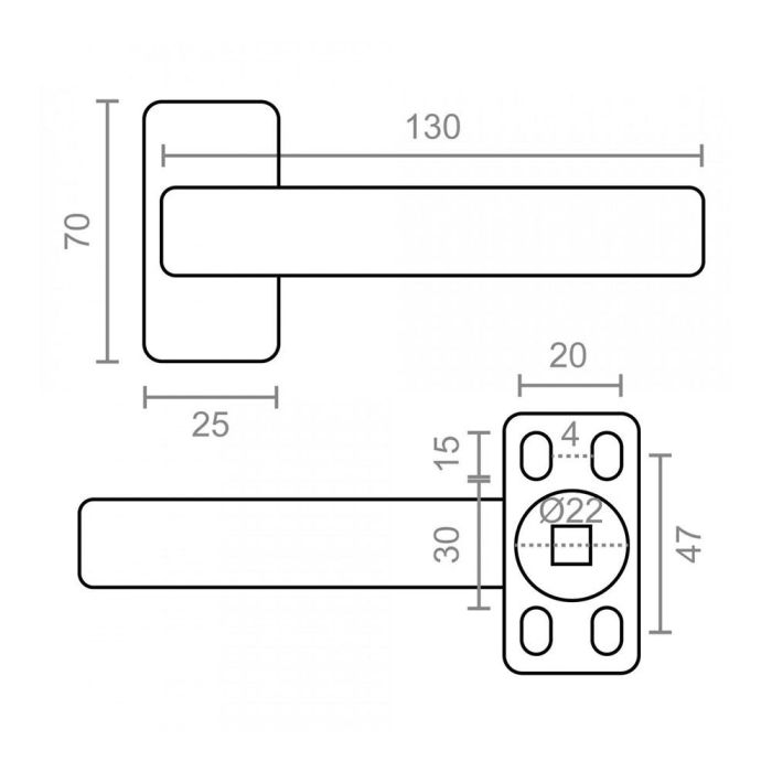 Edm Juego Manilla 6800 Aluminio Negro 2