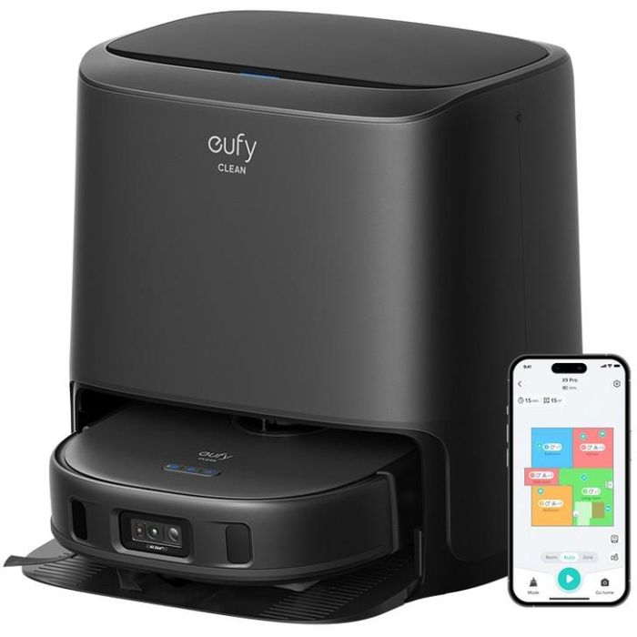 Eufy X9 Pro - Robot aspirador con cámara LDS y autovaciado, fregado, 5500 Pa, control por voz, compatible con Google Assistant y Alexa, negro 1 Eufy X9 Pro - Robot aspirador con cámara LDS y autovaciado, fregado, 5500 Pa, control por voz, compatible con Google Assistant y Alexa, negro 1