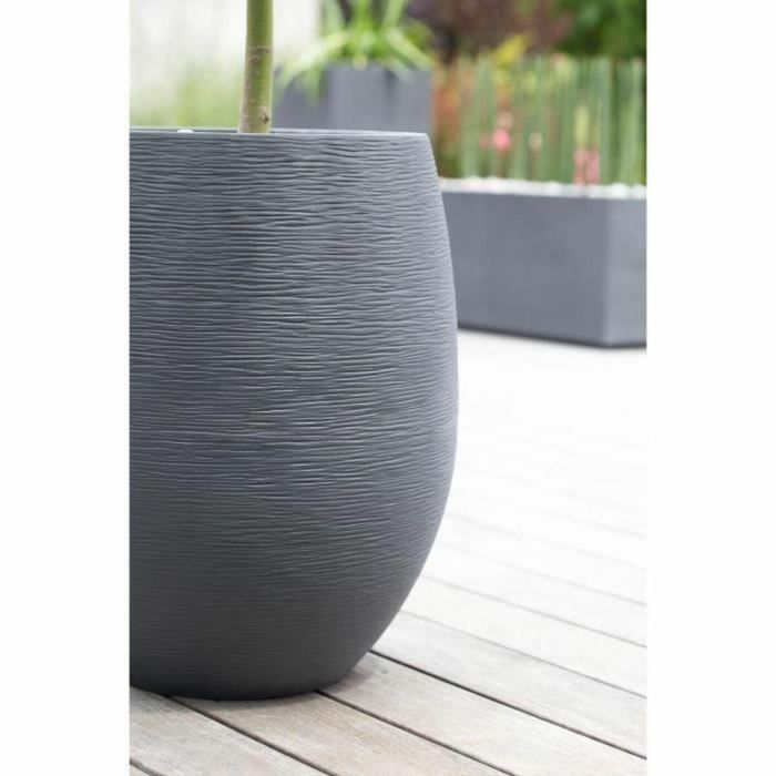 EDA 13737GANTPX12 Maceta Redonda Grafito Ø50cm, 53L, Gris Antracita 1 EDA 13737GANTPX12 Maceta Redonda Grafito Ø50cm, 53L, Gris Antracita 1