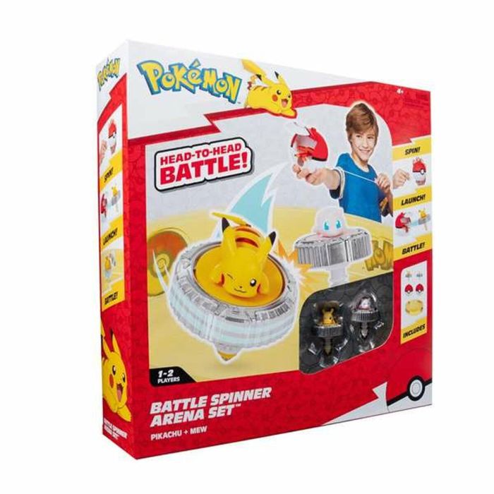 Pokemon Set Battle Spinner Arena, Estadio de Batalla con 2 Peonzas Lanzadoras para Niños y Niñas +4 Años 0 Pokemon Set Battle Spinner Arena, Estadio de Batalla con 2 Peonzas Lanzadoras para Niños y Niñas +4 Años 0