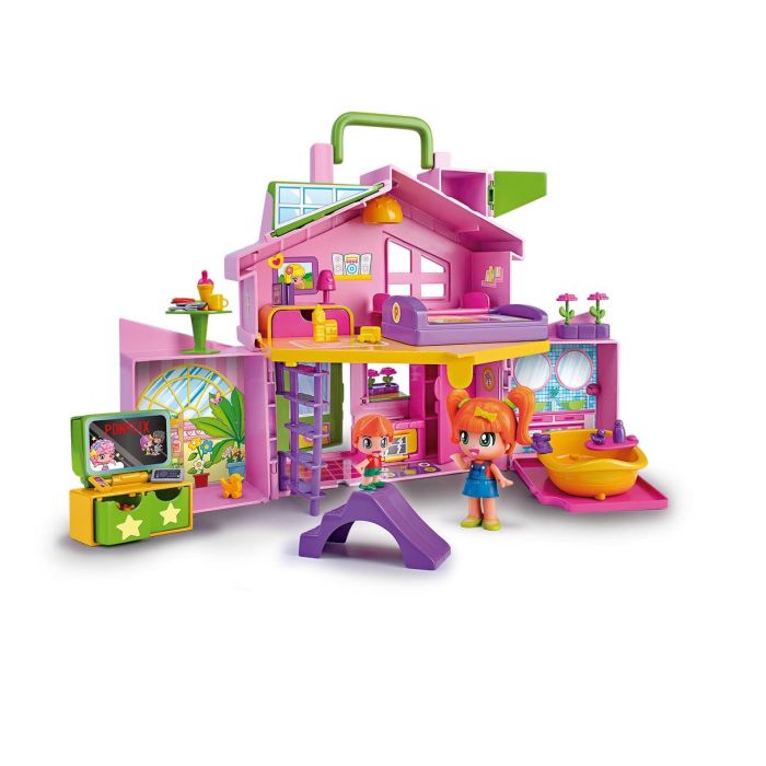 Famosa 7/17012 Pinypon La Casa Rosa Maletín convertible, portátil, 4 estancias amuebladas y figuras incluidas 1 Famosa 7/17012 Pinypon La Casa Rosa Maletín convertible, portátil, 4 estancias amuebladas y figuras incluidas 1