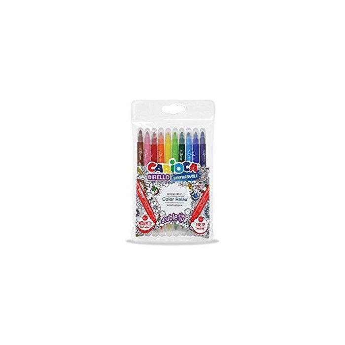 Rotulador Carioca Birello Doble Bolsa 10