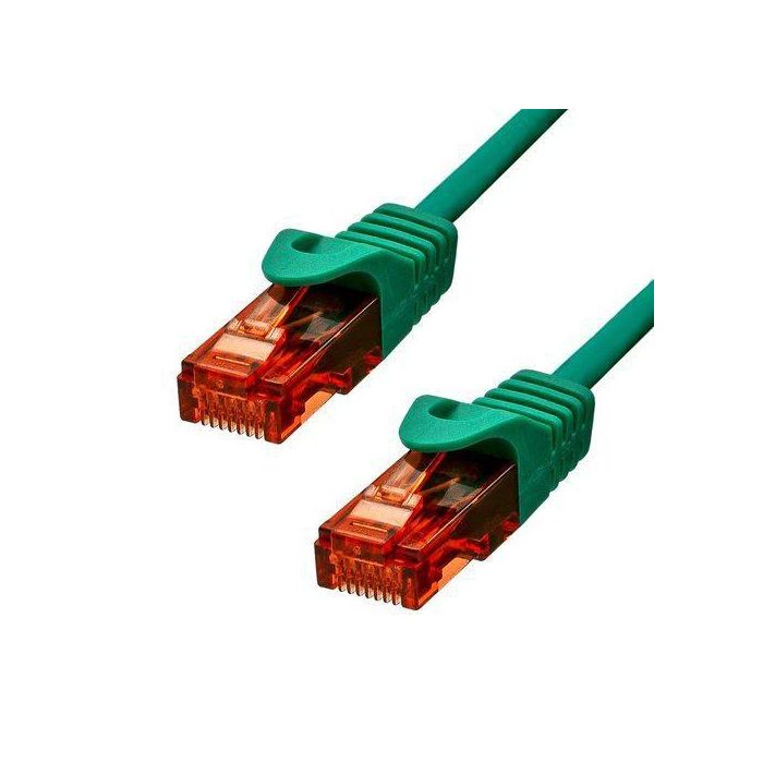 ProXtend Cable Ethernet CAT6 U/UTP CU LSZH Verde 3m, Cobre Puro 99.9%, Conector 50µ Oro para Alta Velocidad, Soporte PoE+