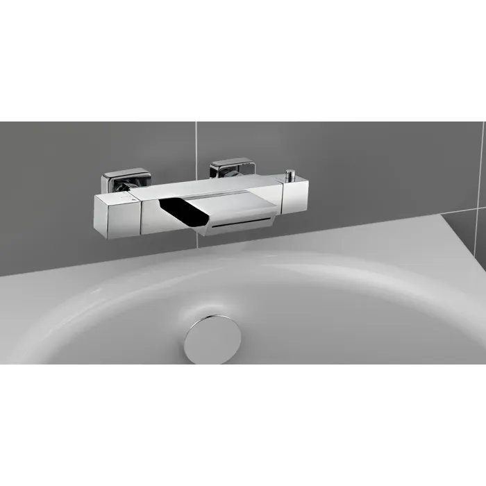 Edouard Rousseau Grifo Monomando Termostático para Baño y Ducha Karen - Cromo - Latón - Distancia 150mm 1 Edouard Rousseau Grifo Monomando Termostático para Baño y Ducha Karen - Cromo - Latón - Distancia 150mm 1