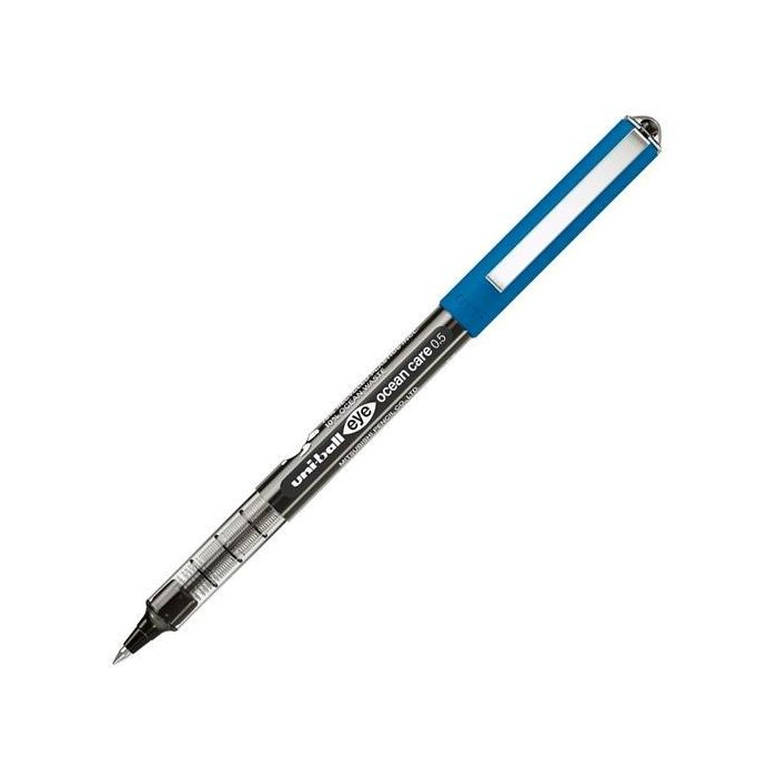 Uni-Ball Ub-150Rop Bolígrafo Rollerball Eye Ocean Care 0.5 mm Negro (12 Unidades) Tinta Súper Ink Resistente Agua (12 Unidades)
