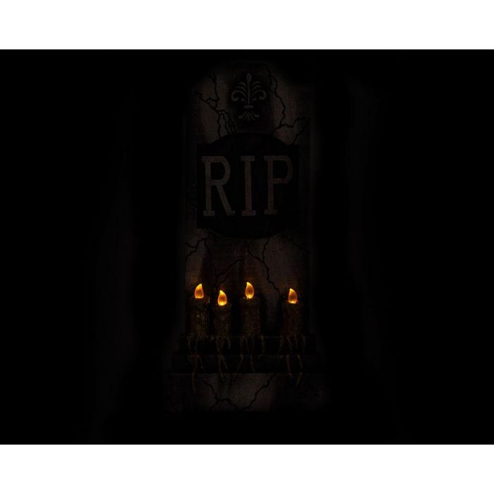 Lapida Decorativa Rip Halloween Con Luz 93*42 cm 1