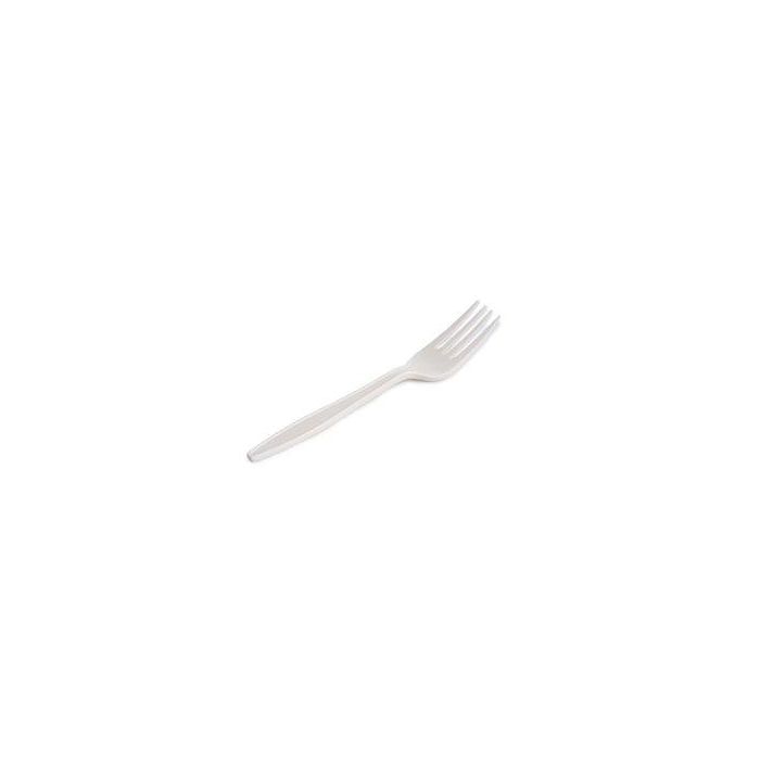 Tenedor De Maiz Biodegradable 16.6Cm. Blanco Paquete De 50 (B03324)