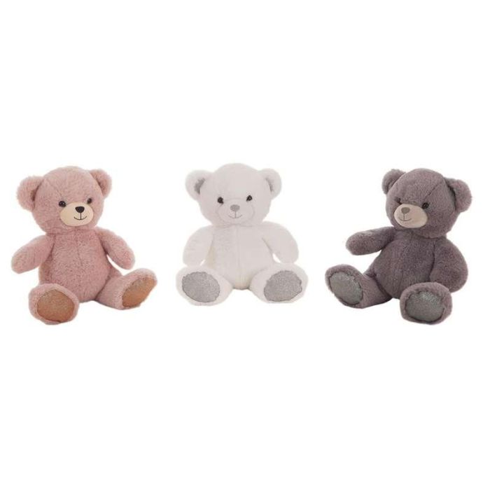 Peluche oso patitas brilli 3 col. surt. rosa/gris/plata 30 cm 1