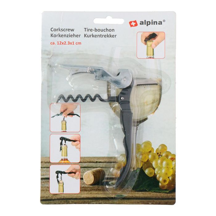 Sacacorchos de camarero sommelier inoxidable/abs 12cm 1