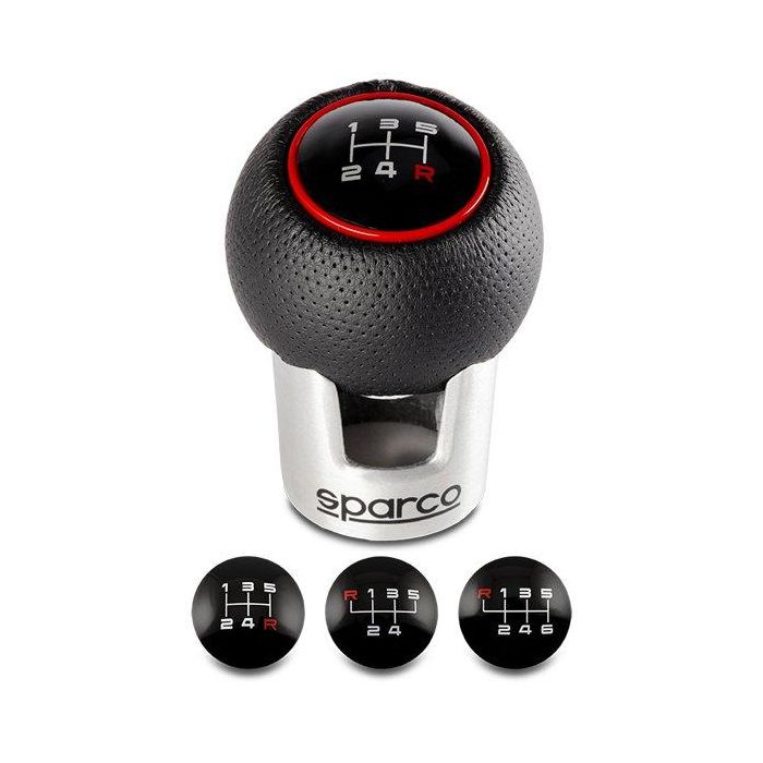 SPC Pomo de Cambio SPC0105BK Lazio Intl Negro-Rojo Universal para Coches Manuales 4