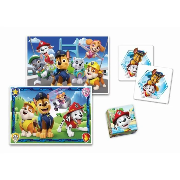 Clementoni Puzzle Edukit 4 en 1 Paw Patrol Rompecabezas para Niños +3 Años 1