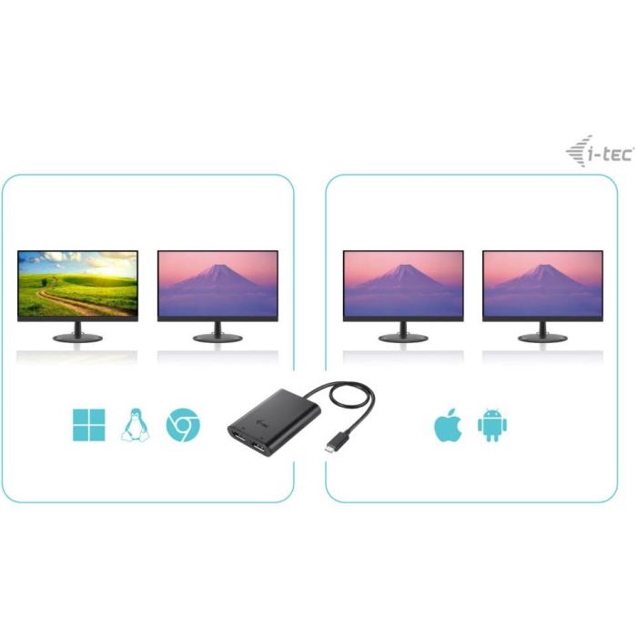 Adaptador Thunderbolt a USB-C i-Tec C31DUAL4K60DP 5