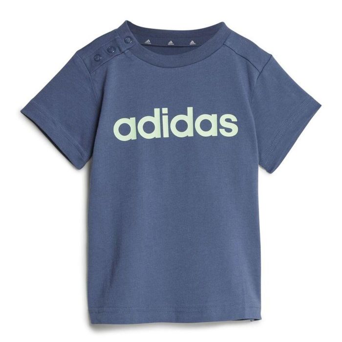 Conjunto Deportivo para Bebé Adidas I Lin Co Set Infantil Azul Gris 6