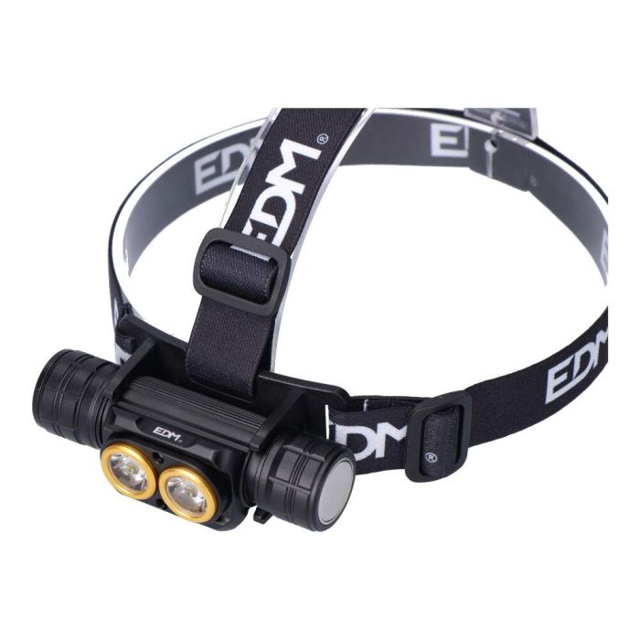 Edm Linterna Frontal 3.000lm, 20h Autonomía, IP44, USB Tipo-C, 4 Modos Luz, Incluye Cinta e Imán 2 Edm Linterna Frontal 3.000lm, 20h Autonomía, IP44, USB Tipo-C, 4 Modos Luz, Incluye Cinta e Imán 2