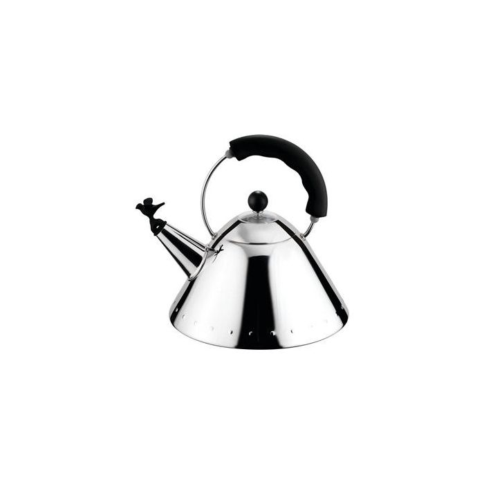 Alessi 9093 Hervidor de Agua Acero Inoxidable 18/10 con Silbato en Forma de Pájaro - Diseño de Michael Graves Alessi 9093 Hervidor de Agua Acero Inoxidable 18/10 con Silbato en Forma de Pájaro - Diseño de Michael Graves