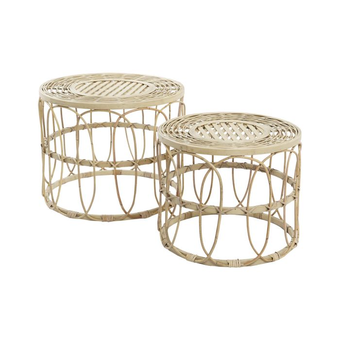 Mesita Auxiliar Urban DKD Home Decor Marron 50 x 41.5 x 50 cm Set de 2 1 Mesita Auxiliar Urban DKD Home Decor Marron 50 x 41.5 x 50 cm Set de 2 1