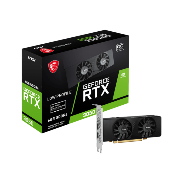 MSI Tarjeta Gráfica Nvidia RTX 3050 6GB GDDR6 OC LP