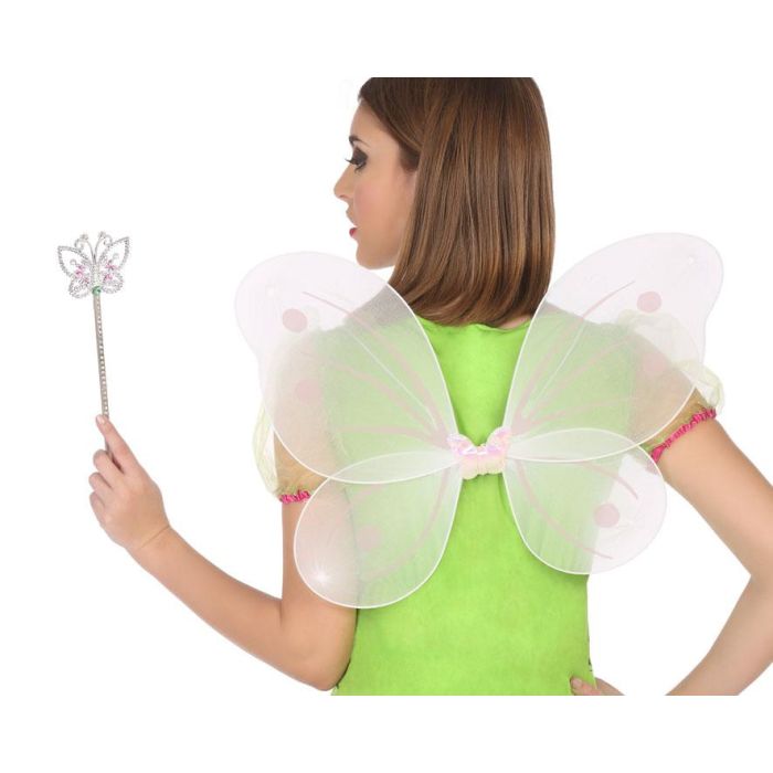 Alas De Hada Blancas Con Varita Y Detalles Brillantes 41x49 cm - Accesorio para Niños, Temática Hadas 0 Alas De Hada Blancas Con Varita Y Detalles Brillantes 41x49 cm - Accesorio para Niños, Temática Hadas 0