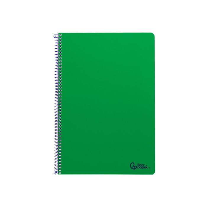 Cuaderno Espiral Liderpapel Din A4 Smart Tapa Blanda 80H 75 gr Cuadro 4 mm Con Margen Color Verde 4 unidades 1