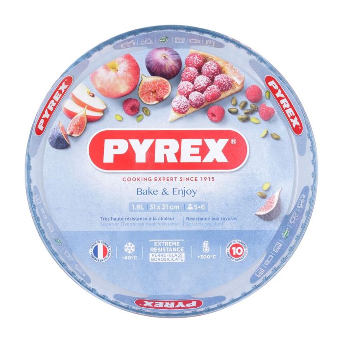 Pyrex Molde Tarta Plano Iconic'S Vidrio Borosilicato 31x31x4 cm | Extra Resistente, Apto Horno 300°C, Microondas y Lavavajillas 3 Pyrex Molde Tarta Plano Iconic'S Vidrio Borosilicato 31x31x4 cm | Extra Resistente, Apto Horno 300°C, Microondas y Lavavajillas 3