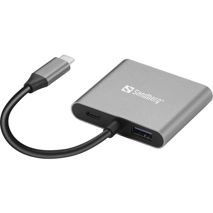 Sandberg Dock USB-C Multi-monitor con 2xHDMI, USB-A y Power Delivery (PD) para Portátiles 1