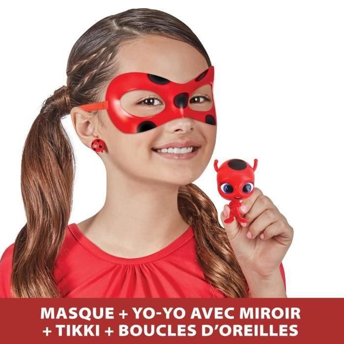 Disfraz de Ladybug - Máscara de espejo Yoyo Pendientes de Kwami Tikki - BANDAI - Miraculous Ladybug - Set de transformación 2 Disfraz de Ladybug - Máscara de espejo Yoyo Pendientes de Kwami Tikki - BANDAI - Miraculous Ladybug - Set de transformación 2