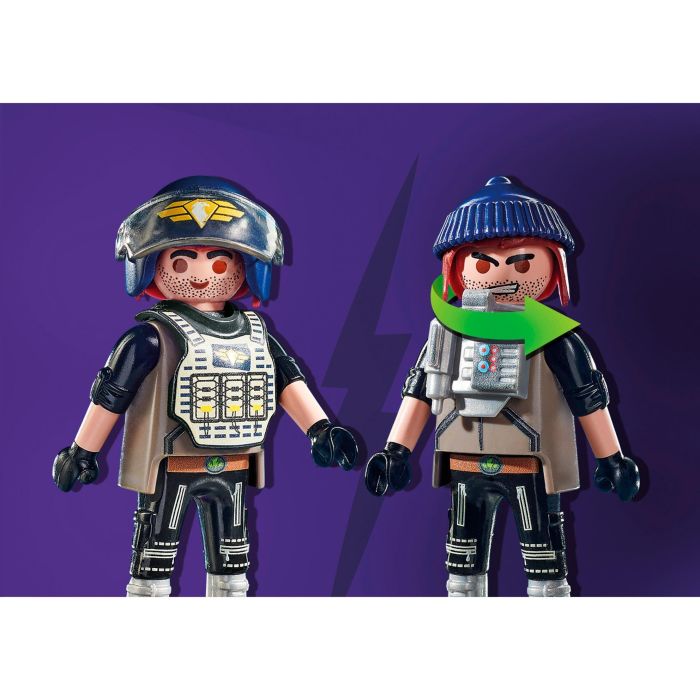 Playmobil Fuerzas Especiales Quad Multiterreno con Lancha Acuática Transformable, Juguete Policial de Acción 1