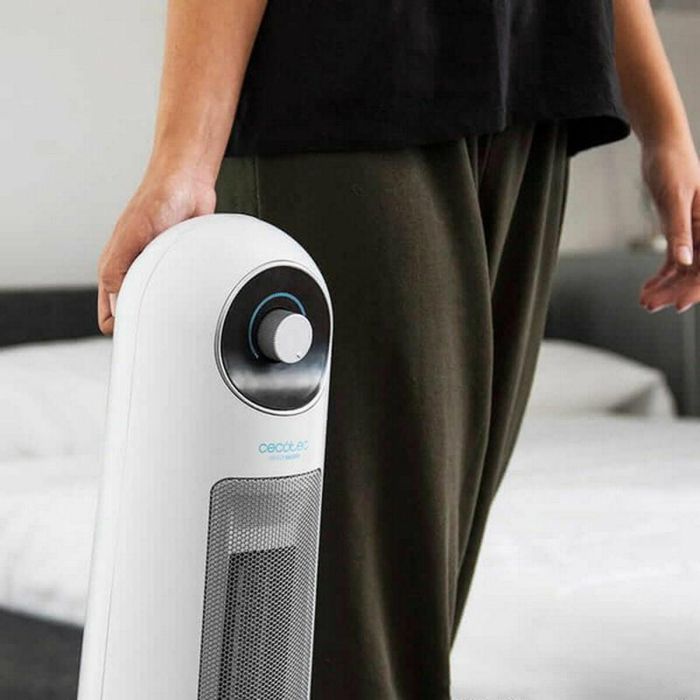 Cecotec Ready Warm 10100 Smart Ceramic Calefactor Cerámico 2200 W con Mando a Distancia, Oscilación, Temporizador y Termostato Blanco 1