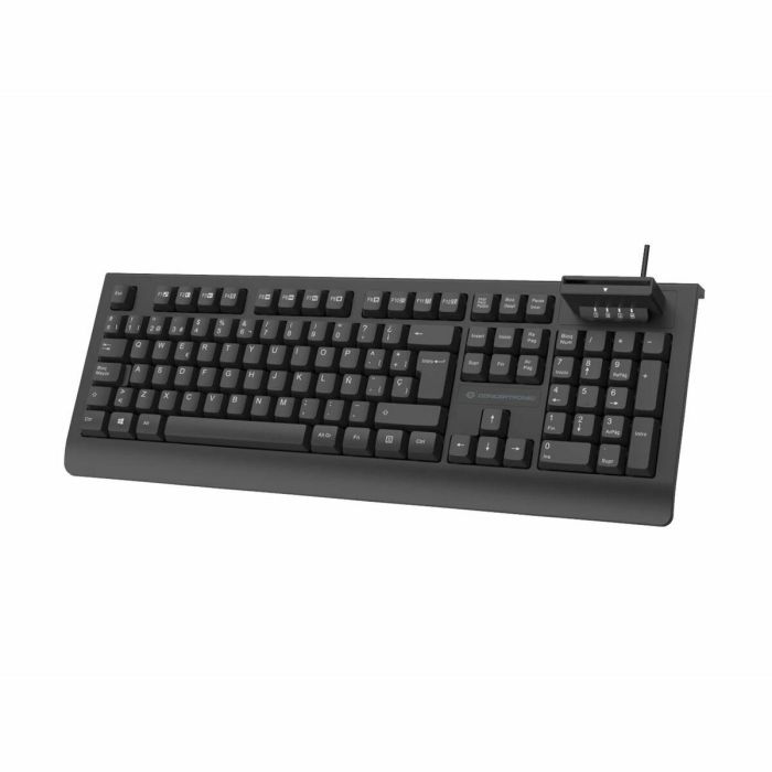 Conceptronic Teclado USB con Lector de DNIe 3.0 Compatible con Tarjeta Sanitaria 4