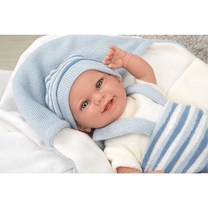 Muñeca elegance babyto azul con manta incluye chupete (muñeco de peso)35 cm 14 Muñeca elegance babyto azul con manta incluye chupete (muñeco de peso)35 cm 14
