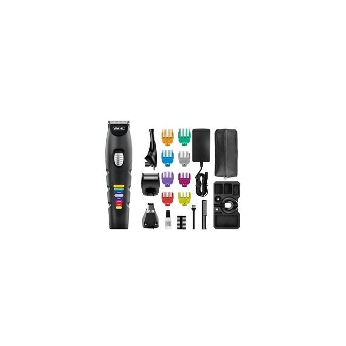 Wahl Multigroomer Color Trim Advanced - Kit de 4 cabezales para barba, nariz y cejas - Incluye recortador y afeitadora - Referencia 09893-0464 Wahl Multigroomer Color Trim Advanced - Kit de 4 cabezales para barba, nariz y cejas - Incluye recortador y afeitadora - Referencia 09893-0464