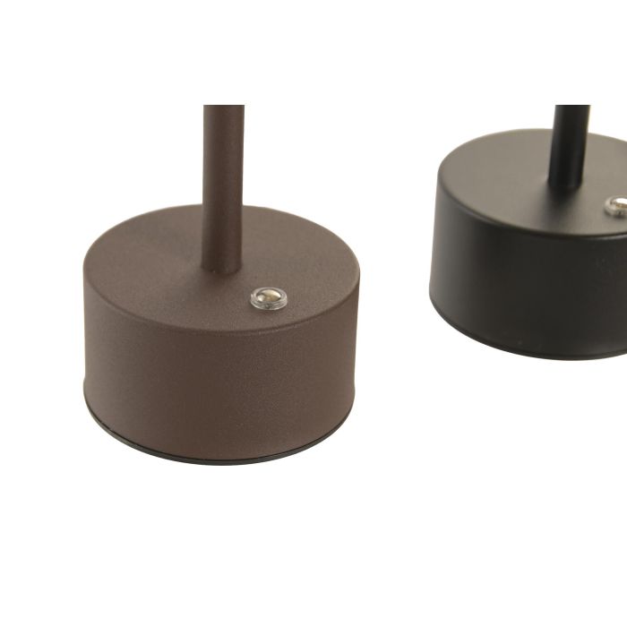 DKD Home Decor Lampara Tactil Marron Oscuro Negro 8 x 31 x 8 cm (6 Unidades)