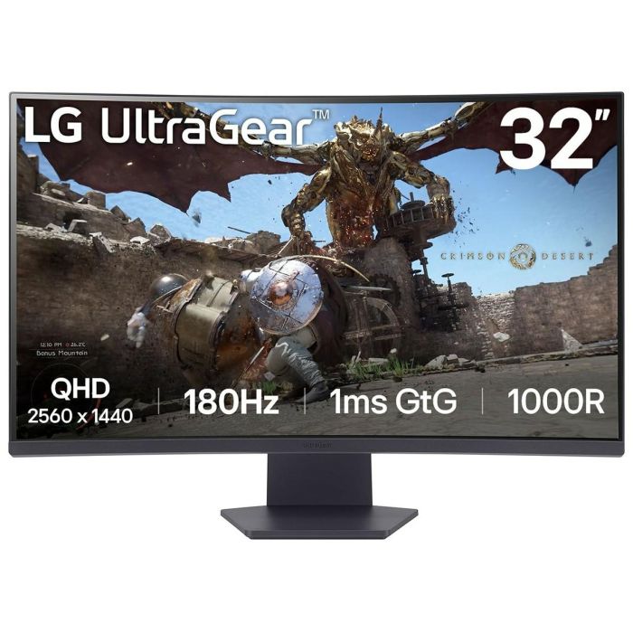 LG 32GS60QC-B Monitor Gaming 32" 2560x1440 180Hz HDR10 1ms VA Curva 1000R 2xHDMI DP 0 LG 32GS60QC-B Monitor Gaming 32" 2560x1440 180Hz HDR10 1ms VA Curva 1000R 2xHDMI DP 0