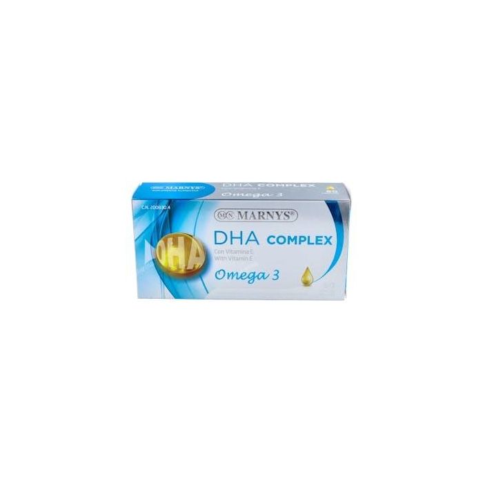 MARNYS Dha Complex 515mg 60 Perlas - Ácidos grasos Omega-3, contribuye a mantener el funcionamiento normal del cerebro y la visión