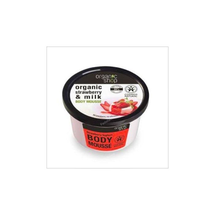 ORGANIC SHOP Mousse Corporal Vitamínica Fresa con Proteína de Leche y Extracto Orgánico 250ml