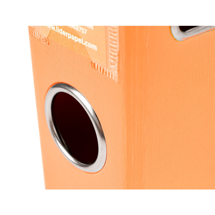 Liderpapel Archivador de palanca A4 Documenta forrado PVC con rado lomo 52mm naranja compresor metálico 9