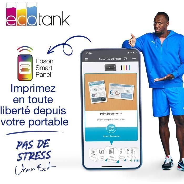 Impresora multifunción A4 - EPSON - Ecotank ET-2870 - Wi-Fi - Tanques de tinta - 3 años de tinta incluidos 3