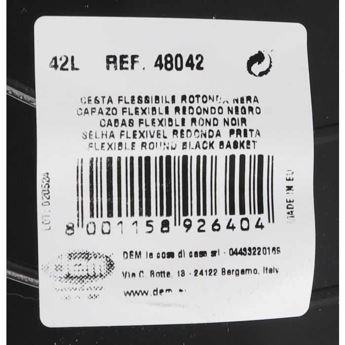 Capazo Flexible Redondo 42 Lt Flexy N - Dem (6 Unidades) 1 Capazo Flexible Redondo 42 Lt Flexy N - Dem (6 Unidades) 1