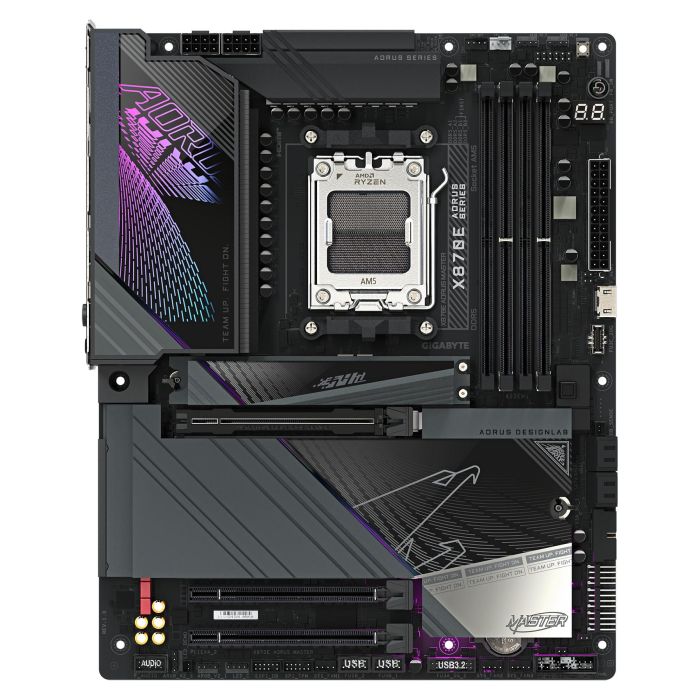 Gigabyte GA-X870E AORUS MASTER ATX Placa Base Socket AM5 para CPUs AMD Ryzen 9000, DDR5 8600MHz OC, Wi-Fi 7, LAN 5GbE, USB 4 1 Gigabyte GA-X870E AORUS MASTER ATX Placa Base Socket AM5 para CPUs AMD Ryzen 9000, DDR5 8600MHz OC, Wi-Fi 7, LAN 5GbE, USB 4 1